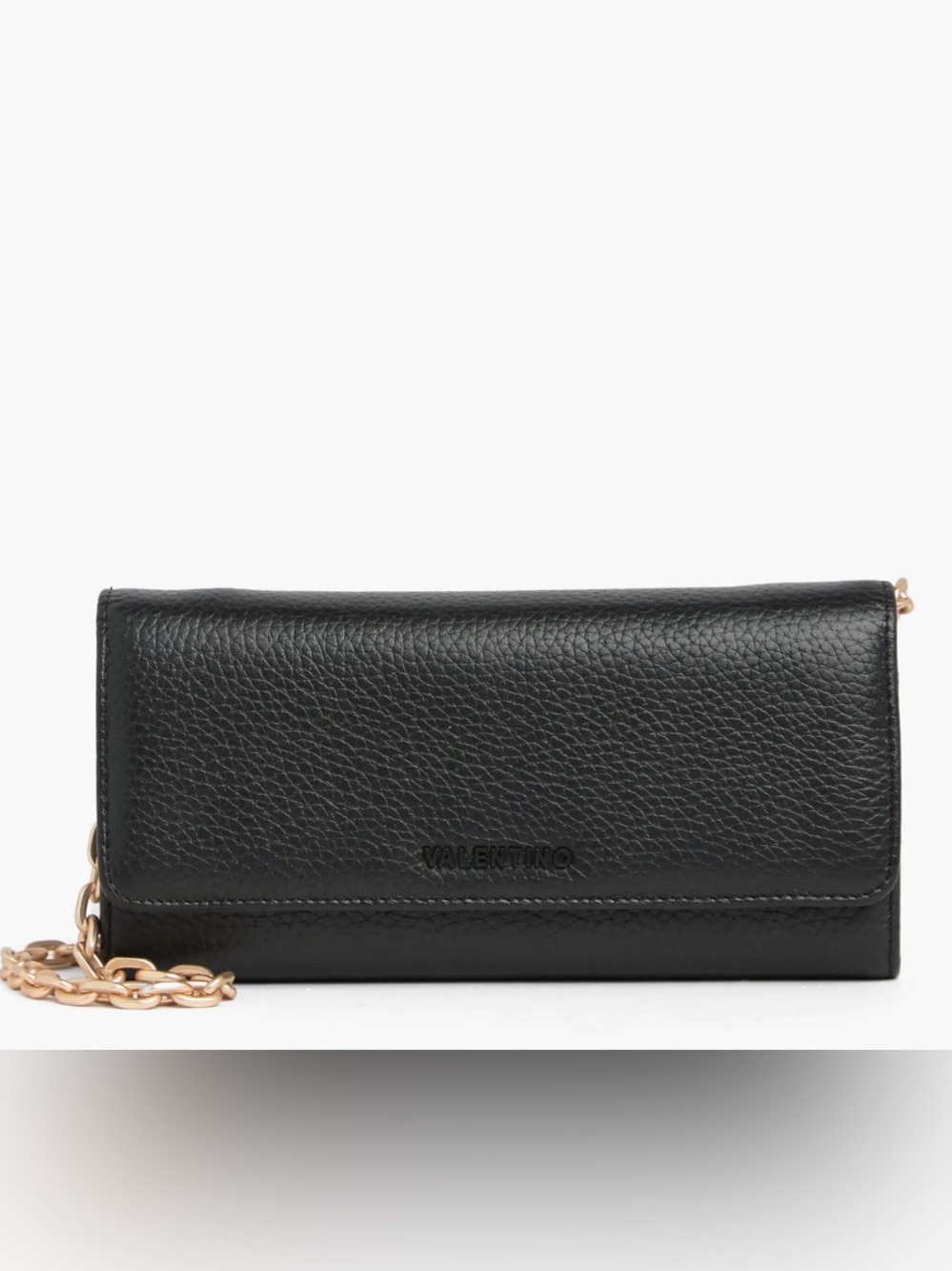 Valentino Juniper Dollaro Black Leather Crossbody Bag